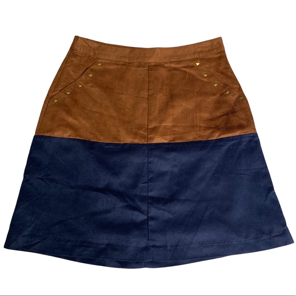 Moon Collection Brown and Navy Skirt